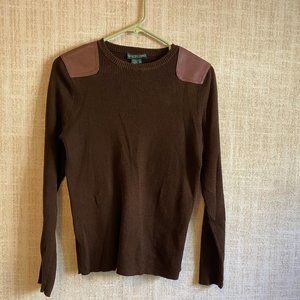 *SOLD* Ralph Lauren Leather/cotton sweater
